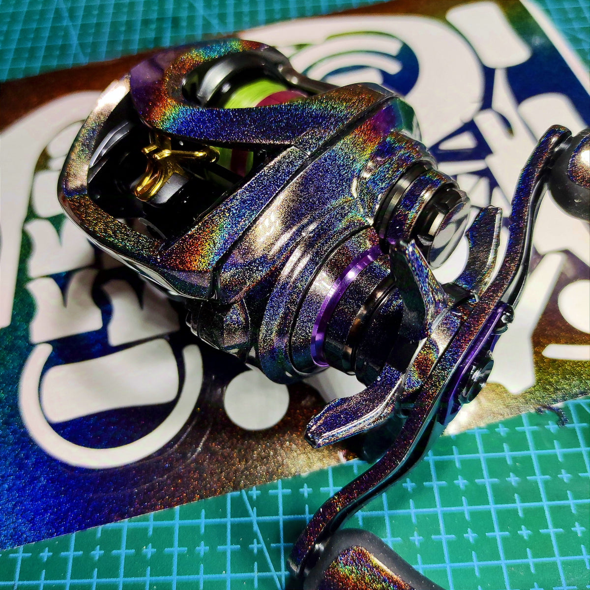Pre-Cut Reel Body Protective Film Wrap, Baitcasting Reel Sticker – product photo