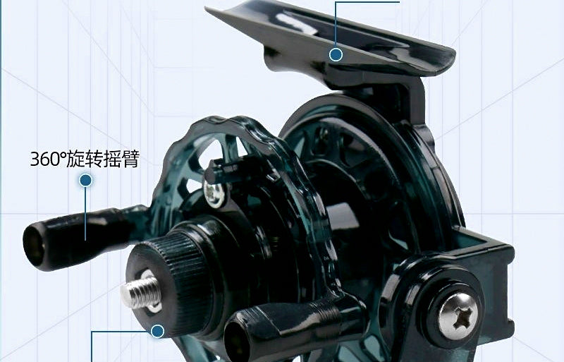 Ultralight Ice Fishing Reel with Drag, Front Drag Style – product photo