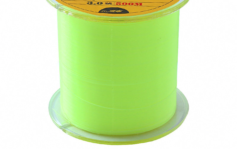 Nylon Monofilament Fishing Line, 500 m (547 yd), Fluorescent Yellow – product photo