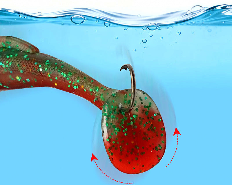 T-Tail Soft Swimbait Set with Jig Heads, 3.5–10 g (0.12–0.35 oz) – product photo