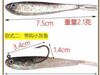 Small Baitfish Soft Swimbait, Hooked or Unhooked, Glow Option – product photo