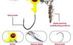 Lead Head Jig Hook Lure Assortment w/ Spinner Blades, 20 Pc – product photo