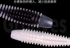 T-Tail Ribbed Soft Plastic Worm, Two-Tone, 10 Pack – product photo