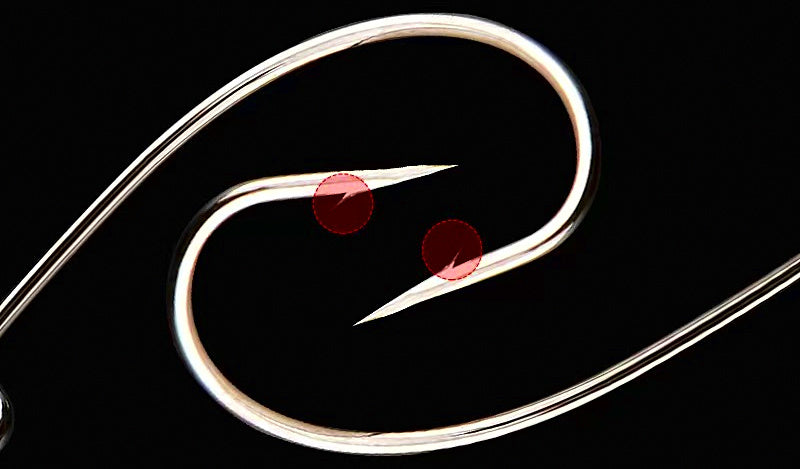 Offset Worm Hooks, Wide Gap, Bulk Pack, Sizes 6 to 4/0 – product photo