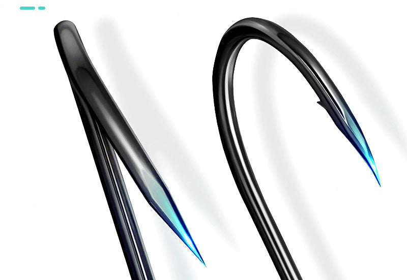 Offset Single Jig Hook, High Carbon Steel, Black Nickel, Barbed – product photo