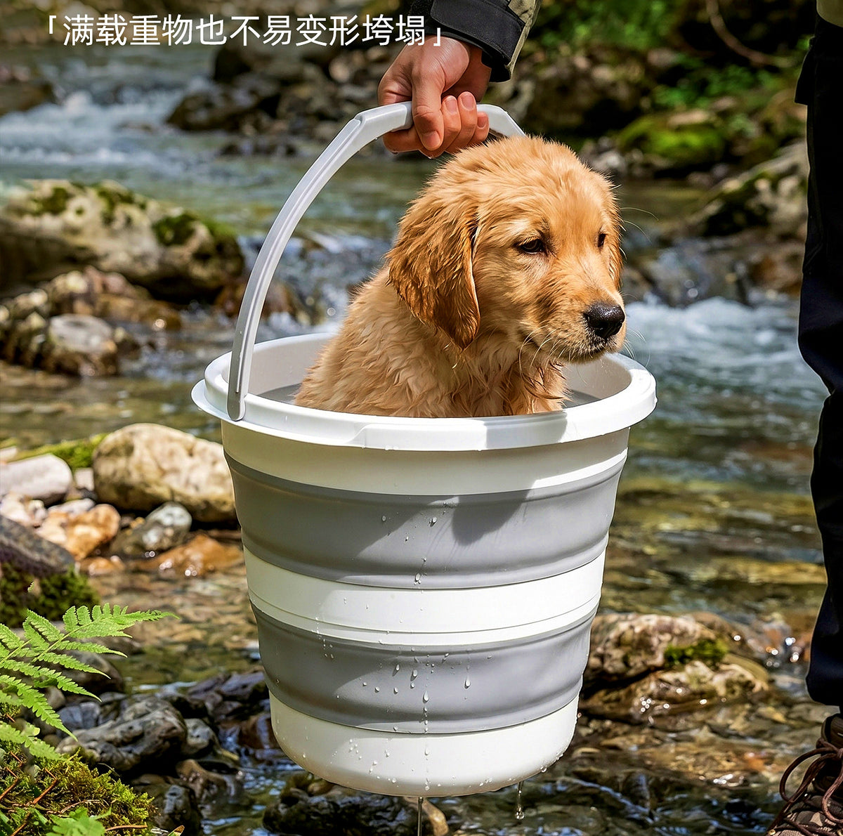 Foldable Bucket, 8.8 L or 13.5 L Collapsible Deck Bucket – product photo