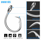 Stainless Steel Barbed Single Hooks, 5-Pack, 11/0–16/0 – product photo