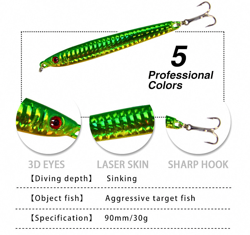 Metal VIB Blade Bait, 30 g (1.1 oz), Long-Cast Sinking Lure – product photo