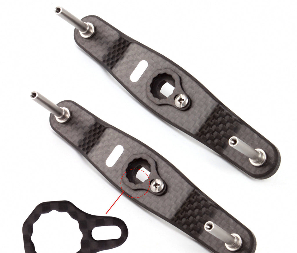 Carbon Fiber Double Handle & Knobs for Baitcasting Reel – product photo