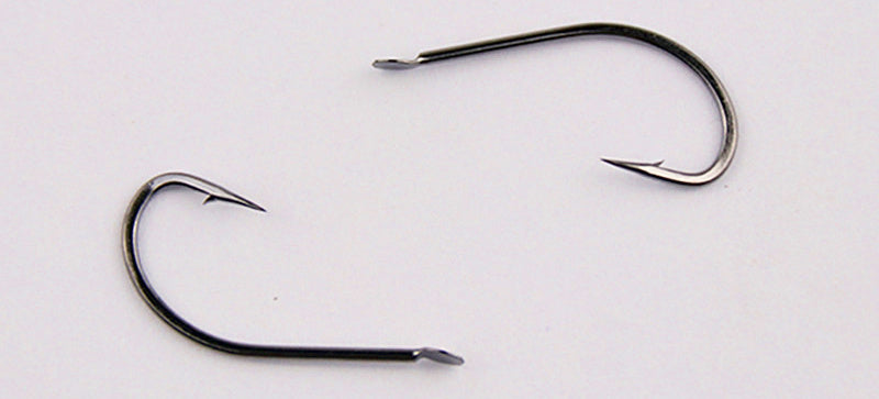 Maruseigo Style Long Shank Barbed Hooks, Black, Bulk – product photo