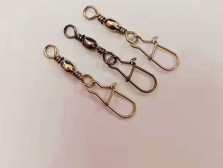 Black Barrel Swivel with Interlock Snap, Sizes 1–14 – product photo