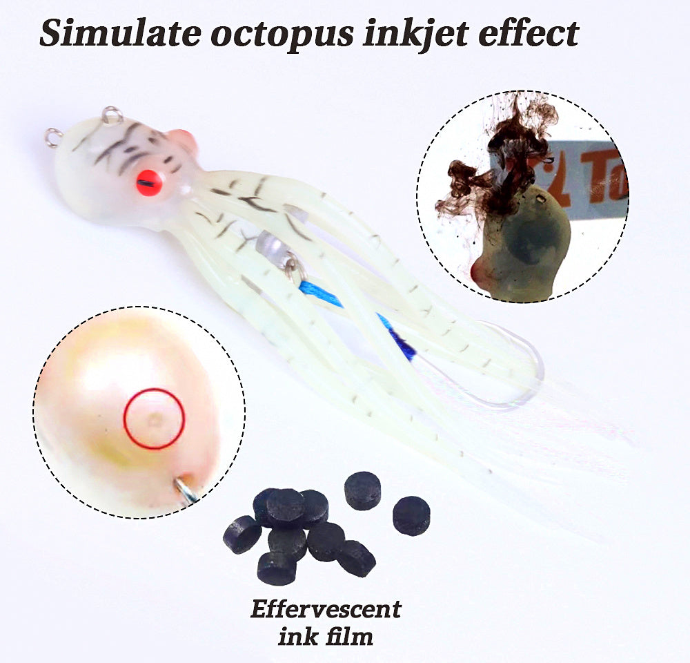 Glow Octopus Squid Jig, TPE Soft Bait, 60–300 g (2.1–10.6 oz) – product photo