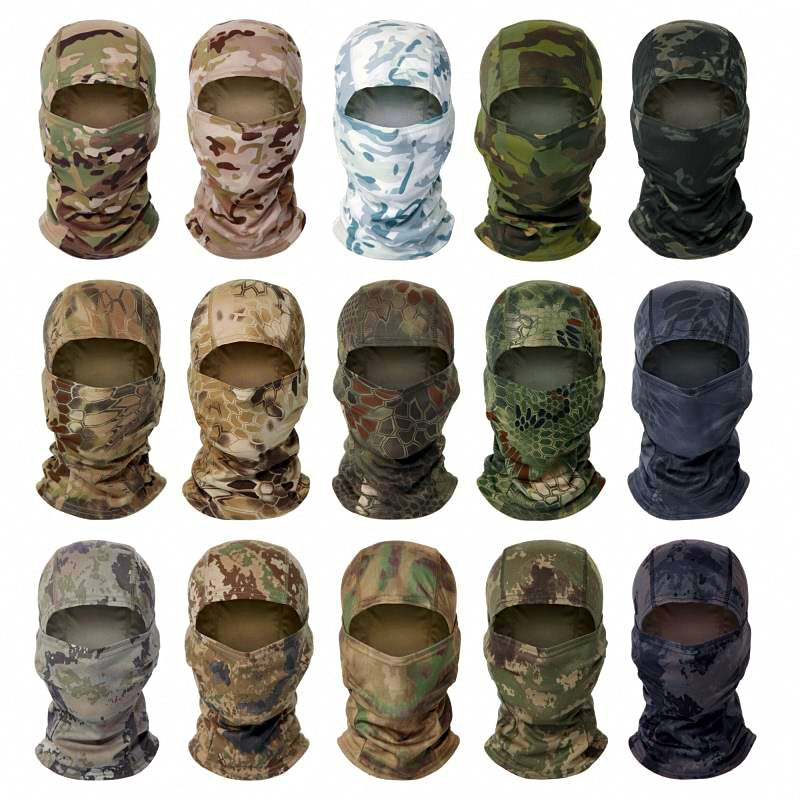 Camo Fishing Face Mask Neck Gaiter, Sun Protection – product photo