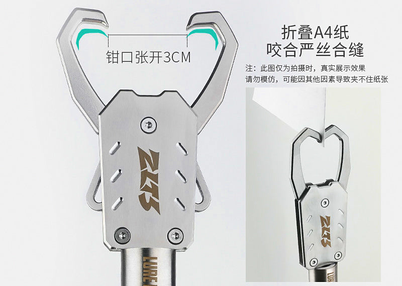 Stainless Steel Fish Gripper with Optional Scale, 31 cm (12.2 in) – product photo