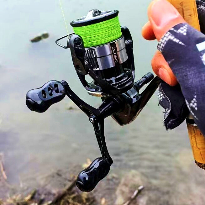 Spinning Reel Double Handle, Aluminum Alloy, 80/95 mm – product photo