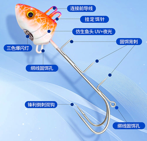 Cutlassfish Jig with Strobe Light, 80–200 g (2.8–7.1 oz) – product photo