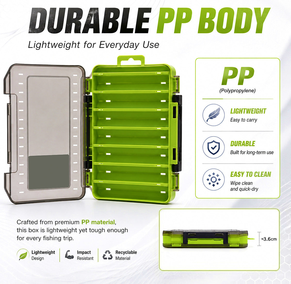 Double-Sided Lure Storage Box, Large or Small, 5 Colors – product photo