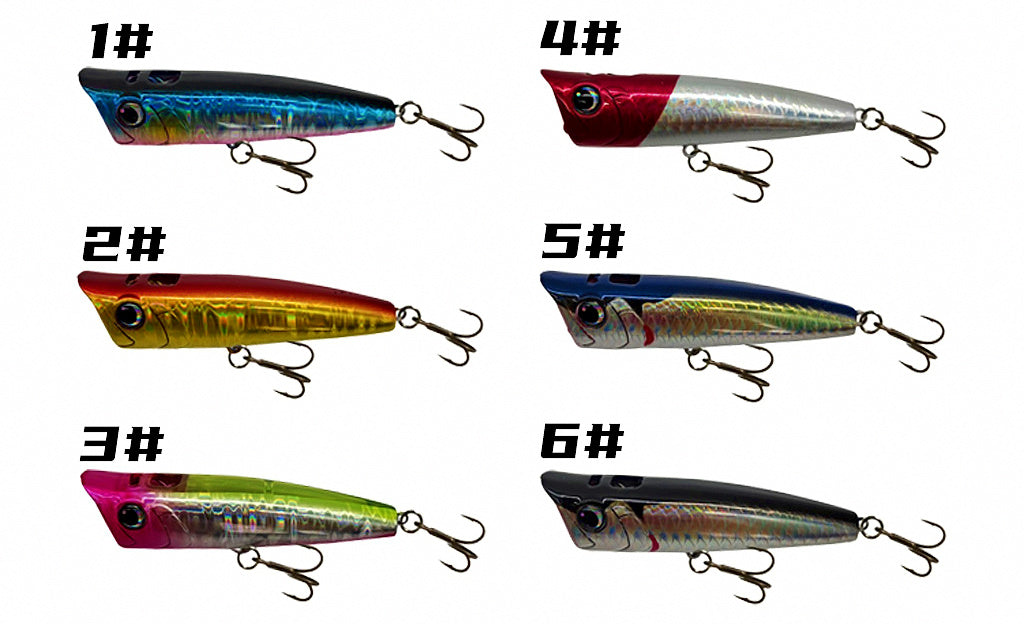 Topwater Walk-the-Dog Popper Lure, 8.5 g (0.3 oz) & 15 g (0.5 oz) – product photo