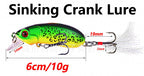Sinking Minnow Hard Bait, 6 cm (2.4 in), 10 g (0.35 oz) – product photo