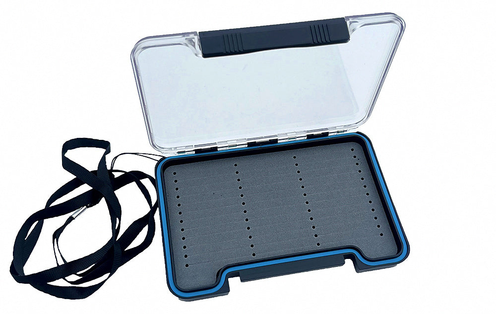 Single-Layer Waterproof Fly Box, Clear Lid, Foam Insert – product photo