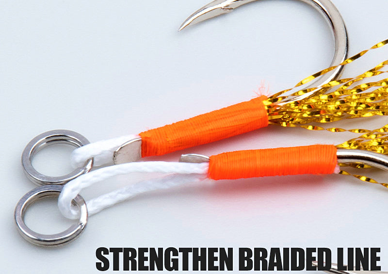 Single Jig Hook for Metal Jigs, High-Carbon Steel, Barbed – product photo