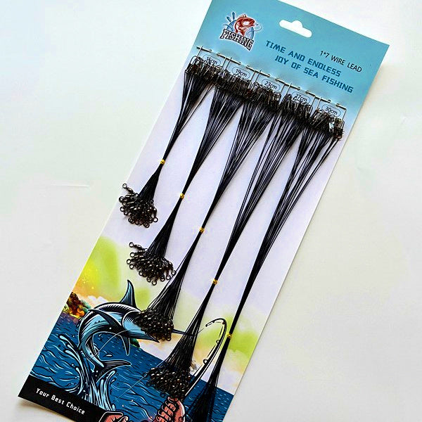 Stainless Wire Bite Leaders, 100 Pack, 15-30 cm (6-12 in) – product photo
