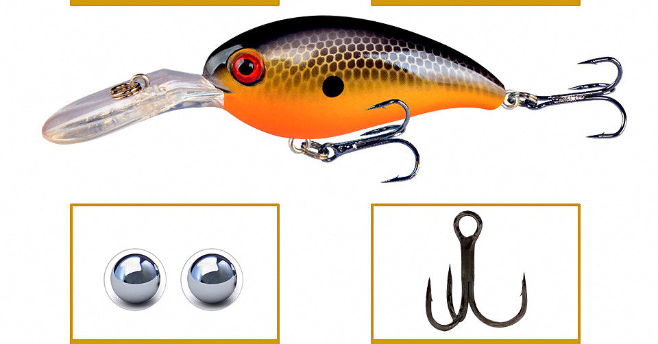 Deep Diving Fat Crankbait, Long Lip, 14 g (0.5 oz) – product photo