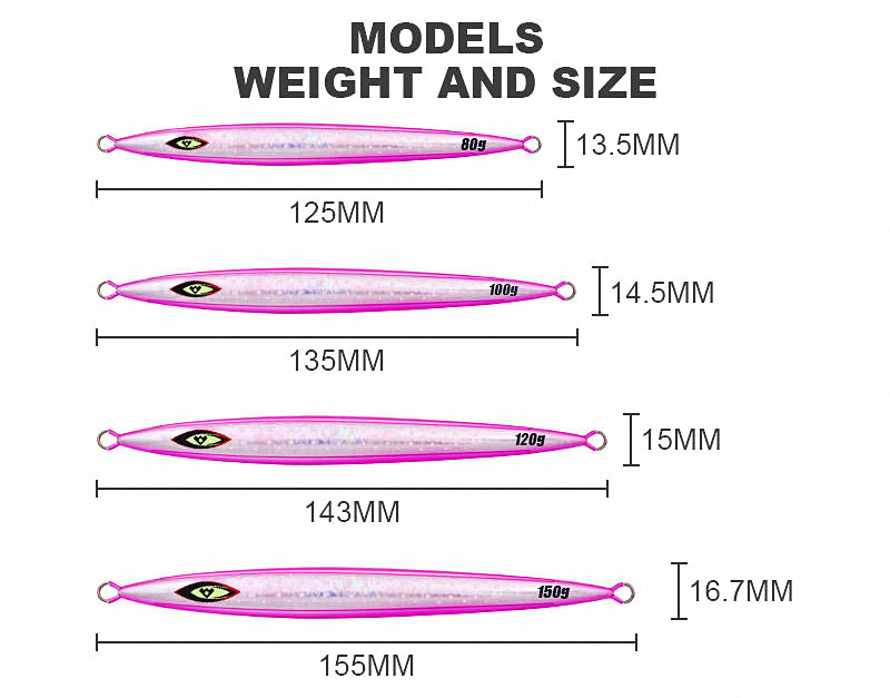 Glow Slow Pitch Jig, 80–350 g (2.8–12.3 oz) – product photo