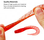 Skirted Curly Tail Soft Bait Kit, 6 cm (2.4 in) w/ Jig Hooks – product photo
