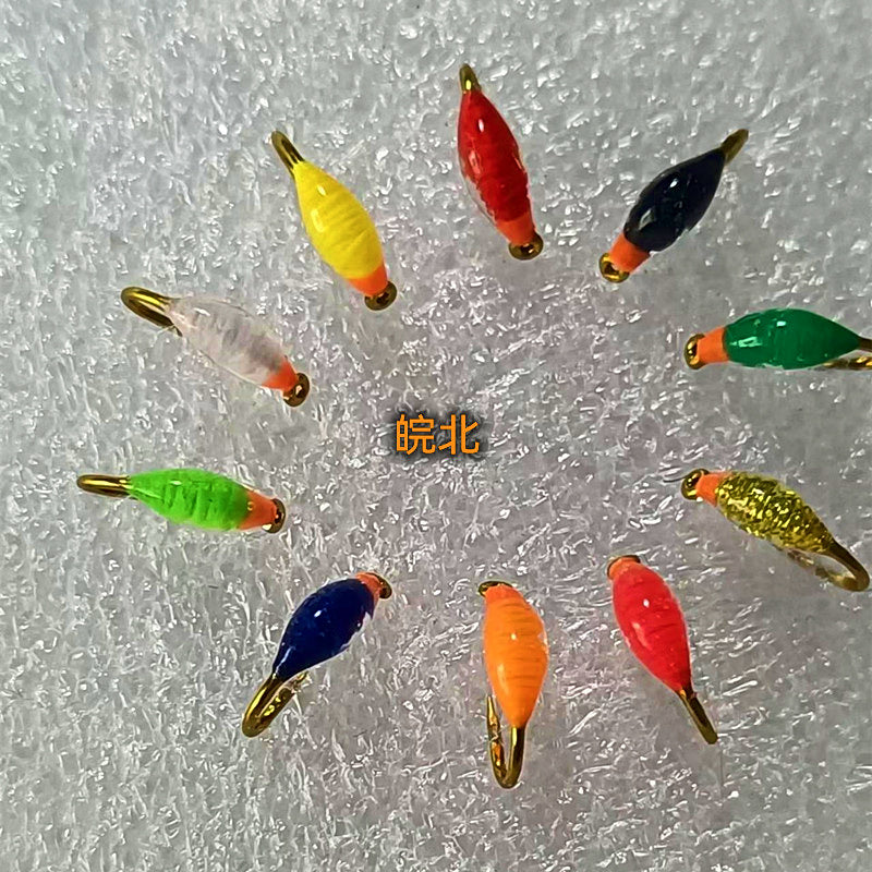 Orange Head Nymph Flies, Barbed Hand-Tied, #10–#20 – product photo