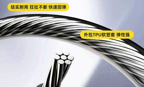 Fishing Pliers Lanyard, Coiled Steel Wire Tether, 0.5–3 m – product photo
