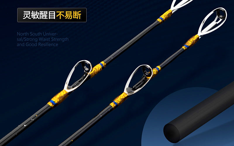 Solid Fiberglass Boat Fishing Rod, 2-Piece, 1.6–1.9 m (5.2–6.2 ft) – product photo
