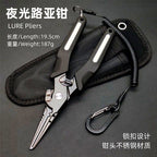Fishing Pliers with Lanyard & Nylon Pouch, Stainless Steel – product photo