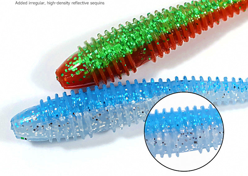 T-Tail Soft Shrimp Lure, 15 pcs, 3.5–6.5 cm (1.4–2.6 in) – product photo