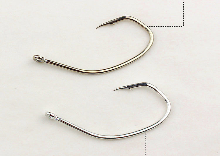 Long Shank Live Shrimp Bait Hooks, Barbed, Eyed, 50 pcs – product photo