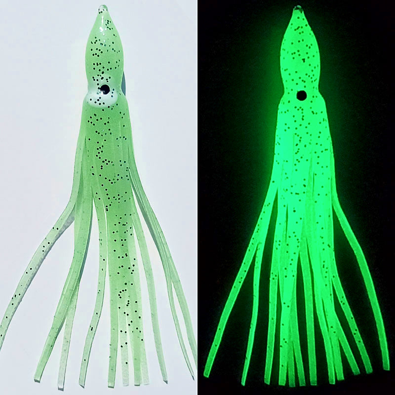 Glow Octopus Skirt Lures, 6/9/12 cm (2.4/3.5/4.7 in) – product photo