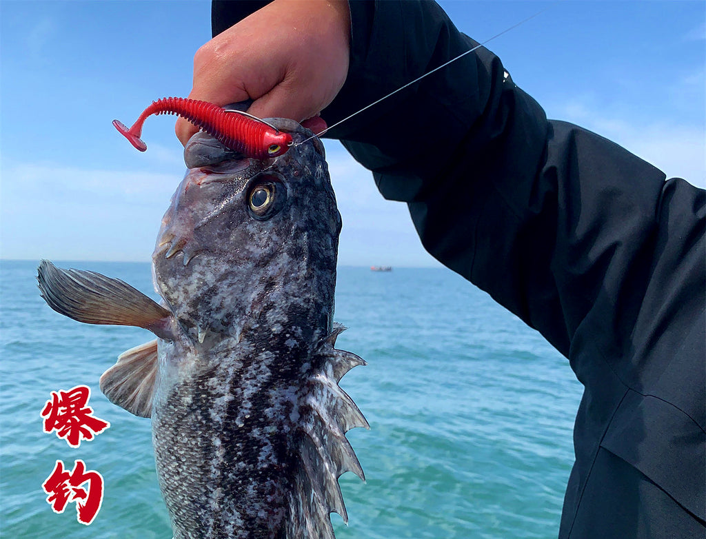 Ribbed T-Tail Soft Plastic Swimbait, 5–11 cm (2–4.3 in) – product photo