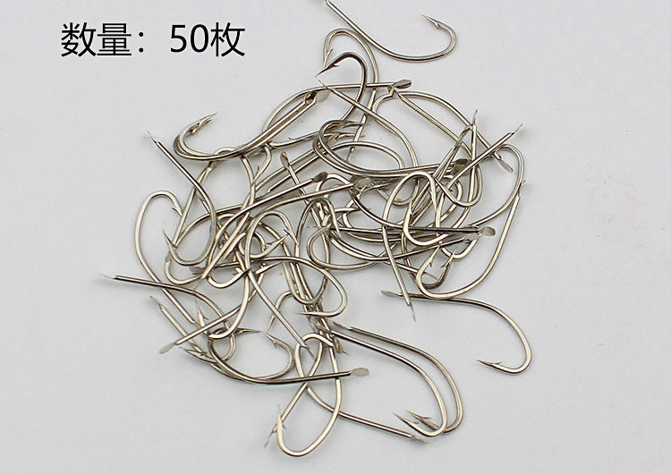 Barbed Long Shank Hooks, Bulk 50 Pack, Sizes 0.8–15 – product photo