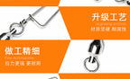 Ball Bearing Swivel with Curved Snap, Stainless Steel, Sizes 1-8 – product photo