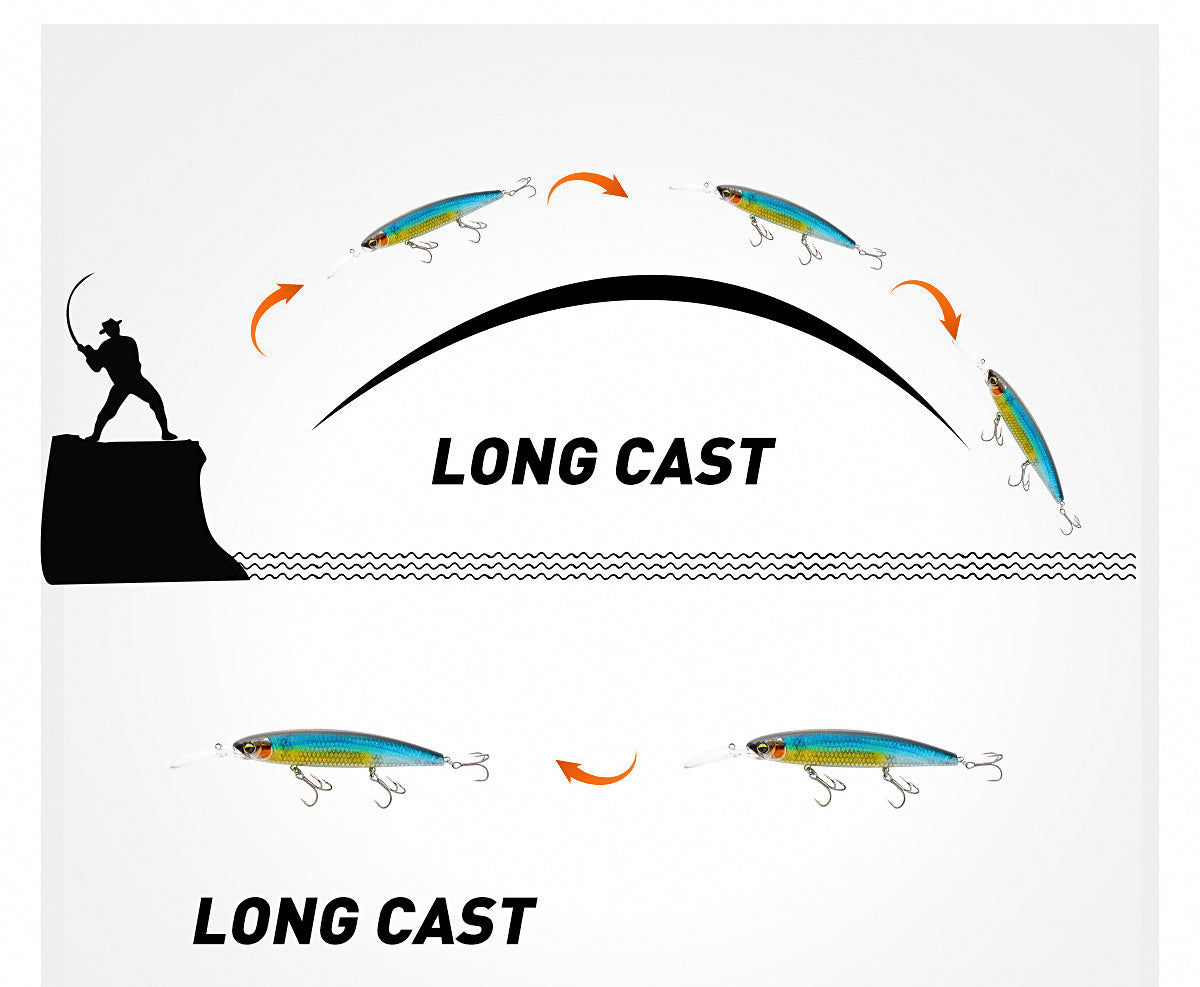 Floating Trolling Minnow Lure, 16 cm (6.3 in) 29 g (1 oz) – product photo