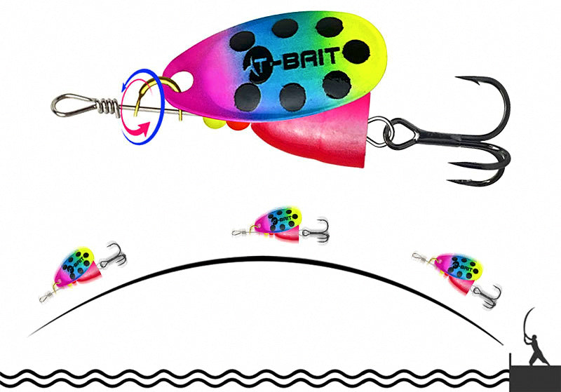 Spinner Spoon Lure with Treble Hook, 5–12 g (0.18–0.42 oz) – product photo