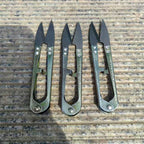 Mini U-Shape Line Snips, Gold Carbon Steel Scissors – product photo