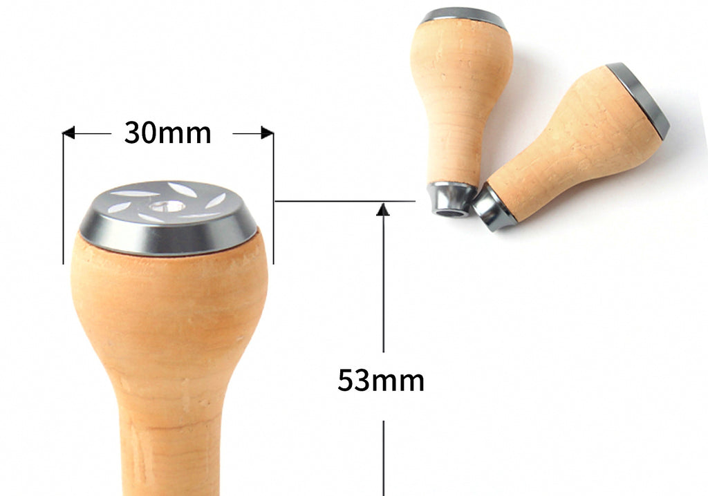 Carbon Double Baitcasting Reel Handle, Cork Knobs, 120/130 mm – product photo