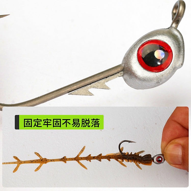 Jig Head Hooks 1/0, Wide Gap, 3D Eyes, 10 Pack – product photo