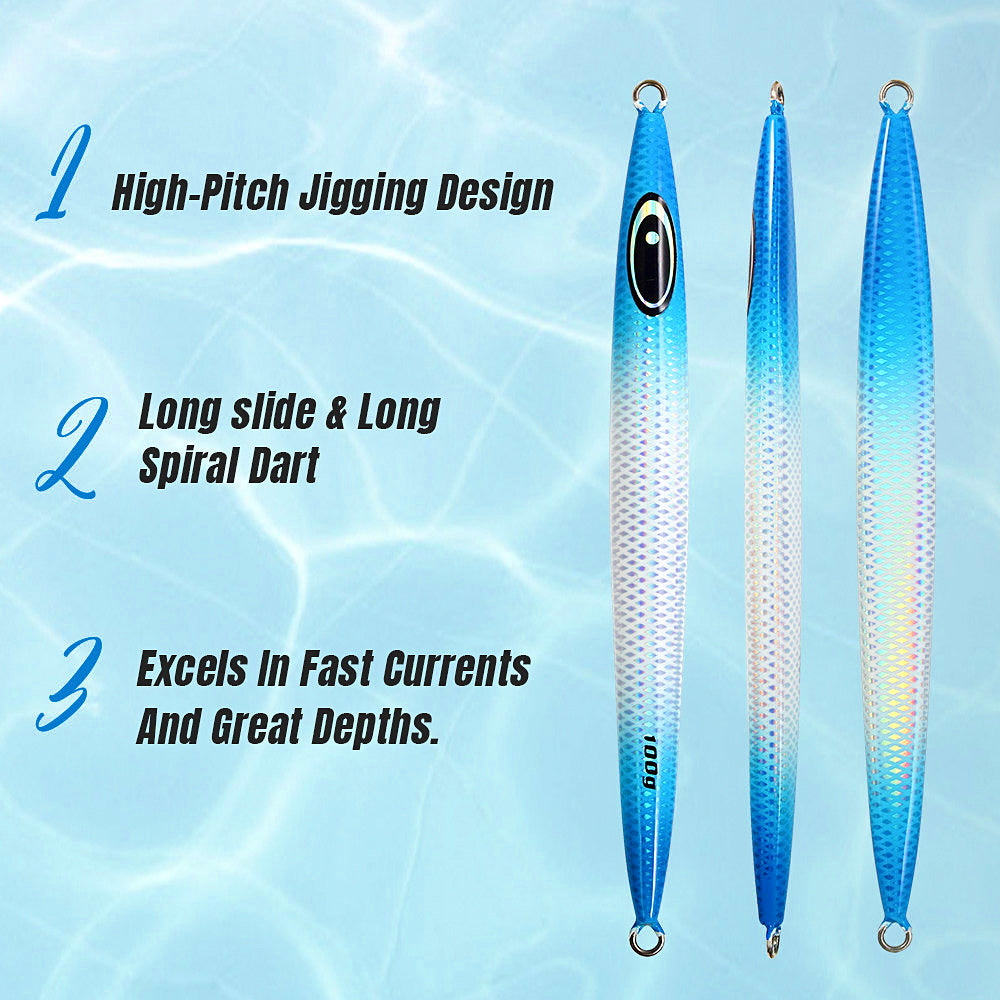 Slow-Sinking Metal Jig, 100–400 g (3.5–14 oz) – product photo