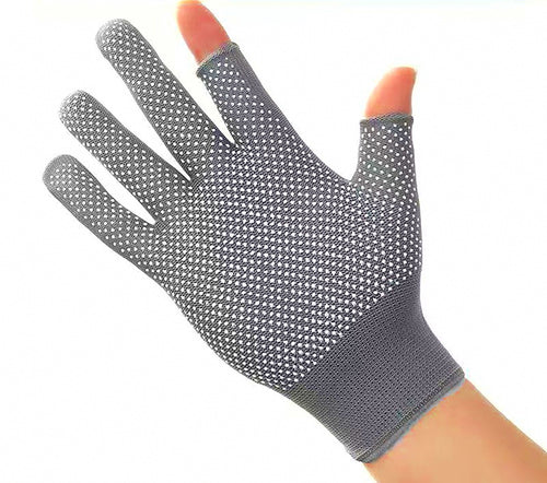 Dotted Grip Fishing Gloves, 13-Gauge Nylon, Cutout Fingers – product photo