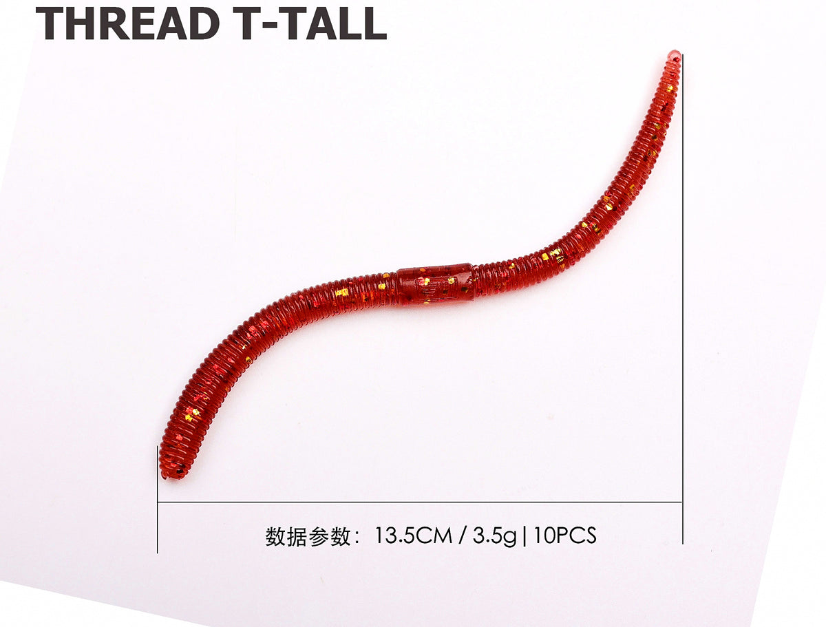 Slow-Sinking Noodle Worm, 13.5 cm (5.3 in) Wacky Rig Soft Bait – product photo