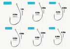 Barbed Ring-Eye Saltwater Hooks, 100 pcs, Sizes 2 to 2/0 – product photo