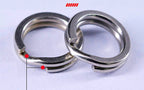 Reinforced Flattened Double Split Rings for Lures, 50/100 Pack – product photo