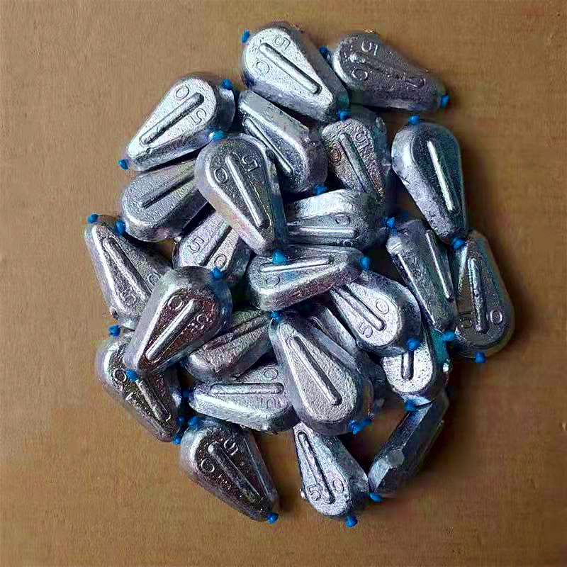 Heart Shape Flat Sinker, Plastic Core, 0.35–14.1 oz (10–400 g) – product photo